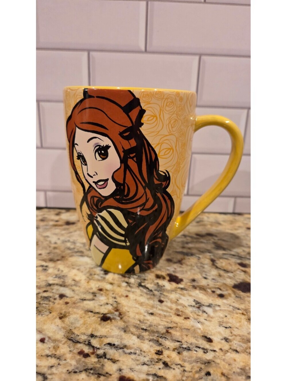 Disney Beauty and the Beast Yellow Ceramic Coffee Mug